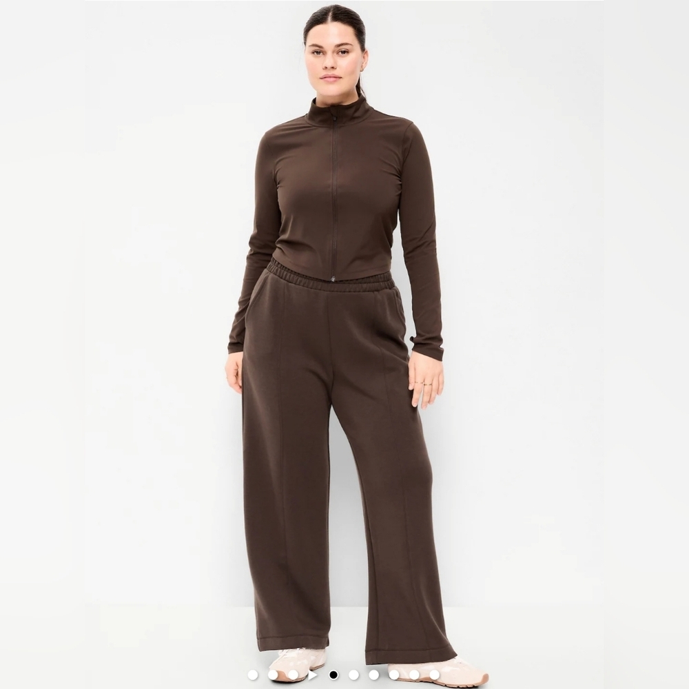Old Navy High-Waisted Bounce Fleece Wide-Leg Sweatpants Size Petite Small